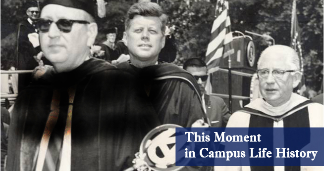 This moment in campus life history - JFK